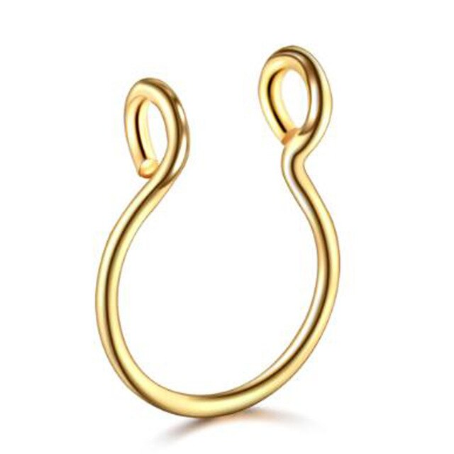 1pcs U Shaped Fake Nose Ring Lip Hoop Septum Rings Stainless Steel Nose Piercing Fake Piercing Oreja Pircing Jewelry