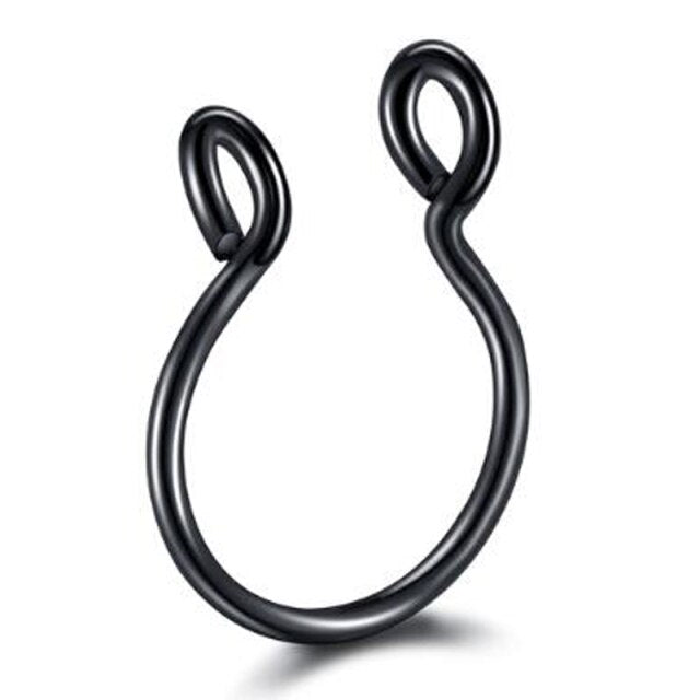 1pcs U Shaped Fake Nose Ring Lip Hoop Septum Rings Stainless Steel Nose Piercing Fake Piercing Oreja Pircing Jewelry
