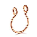 1pcs U Shaped Fake Nose Ring Lip Hoop Septum Rings Stainless Steel Nose Piercing Fake Piercing Oreja Pircing Jewelry