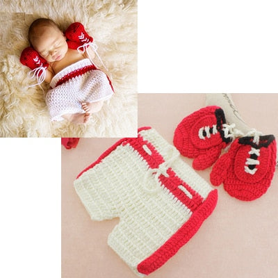 Crothet Newborn Photography Props Knitted Photography Accessories Baby Boys Girls Costume Newborn Photographie 42 Model Optional