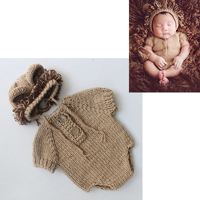 Crothet Newborn Photography Props Knitted Photography Accessories Baby Boys Girls Costume Newborn Photographie 42 Model Optional