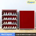Simple Multilayer Shoe Rack Nonwoven Storage Closet Home Dorm Entryway Space-saving Shoe Stand Holder Shoe Cabinet with Zipper