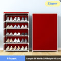 Simple Multilayer Shoe Rack Nonwoven Storage Closet Home Dorm Entryway Space-saving Shoe Stand Holder Shoe Cabinet with Zipper