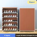 Simple Multilayer Shoe Rack Nonwoven Storage Closet Home Dorm Entryway Space-saving Shoe Stand Holder Shoe Cabinet with Zipper