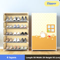 Simple Multilayer Shoe Rack Nonwoven Storage Closet Home Dorm Entryway Space-saving Shoe Stand Holder Shoe Cabinet with Zipper