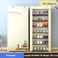 Simple Multilayer Shoe Rack Nonwoven Storage Closet Home Dorm Entryway Space-saving Shoe Stand Holder Shoe Cabinet with Zipper