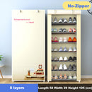 Simple Multilayer Shoe Rack Nonwoven Storage Closet Home Dorm Entryway Space-saving Shoe Stand Holder Shoe Cabinet with Zipper