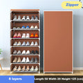 Simple Multilayer Shoe Rack Nonwoven Storage Closet Home Dorm Entryway Space-saving Shoe Stand Holder Shoe Cabinet with Zipper
