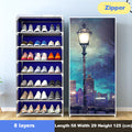 Simple Multilayer Shoe Rack Nonwoven Storage Closet Home Dorm Entryway Space-saving Shoe Stand Holder Shoe Cabinet with Zipper