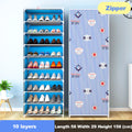Simple Multilayer Shoe Rack Nonwoven Storage Closet Home Dorm Entryway Space-saving Shoe Stand Holder Shoe Cabinet with Zipper