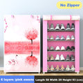 Simple Multilayer Shoe Rack Nonwoven Storage Closet Home Dorm Entryway Space-saving Shoe Stand Holder Shoe Cabinet with Zipper