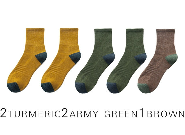 2020 New Japanese Harajuku Socks Autumn Winter Warm Men's Socks Thicke Terry Breathable High Quality Casual Business Socks Male