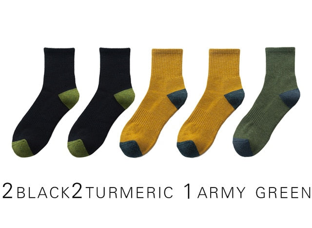 2020 New Japanese Harajuku Socks Autumn Winter Warm Men's Socks Thicke Terry Breathable High Quality Casual Business Socks Male