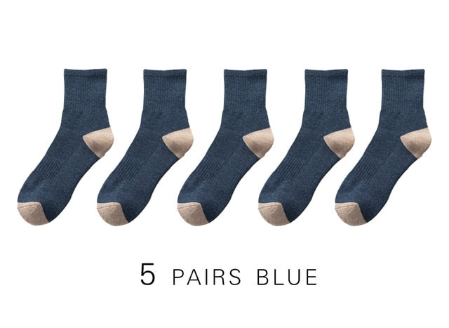 2020 New Japanese Harajuku Socks Autumn Winter Warm Men's Socks Thicke Terry Breathable High Quality Casual Business Socks Male