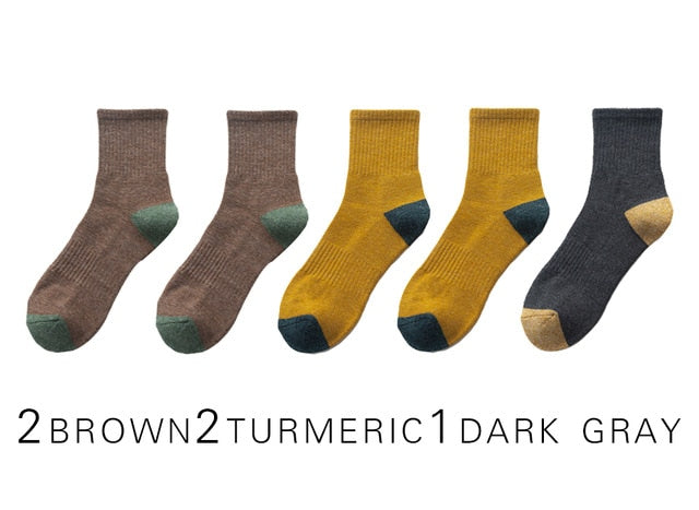 2020 New Japanese Harajuku Socks Autumn Winter Warm Men's Socks Thicke Terry Breathable High Quality Casual Business Socks Male