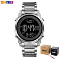 SKMEI Digital 2 Time Mens Watches Fashion LED Men Digital Wristwatch Chrono Count Down Alarm Hour For Mens reloj hombre 1611