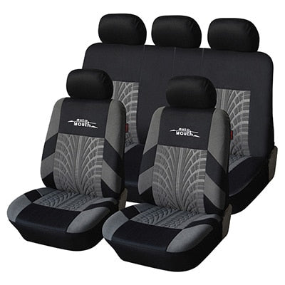 AUTOYOUTH Full Car Seat Covers Set Universal Polyester Fabric Auto Protect Covers Car Seat Protector Pink for Women Girls