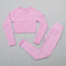 Seamless Yoga Suit Sports Set Gym Clothes Fitness Women Long Sleeve Crop Top High Waist Leggings Ribbed Workout Set Tracksuits