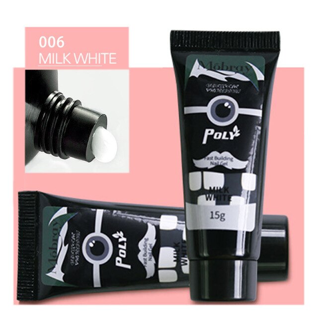 9color 15ml Poly Soak off Gel UV Acryl Gel Quick Building Finger Extension Nail Gel Camouflage UV LED Hard Builder uv Gel