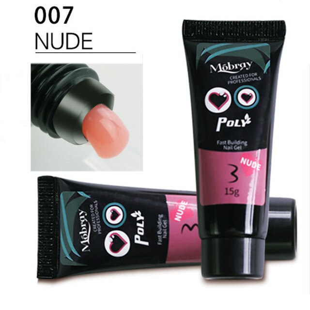 9color 15ml Poly Soak off Gel UV Acryl Gel Quick Building Finger Extension Nail Gel Camouflage UV LED Hard Builder uv Gel