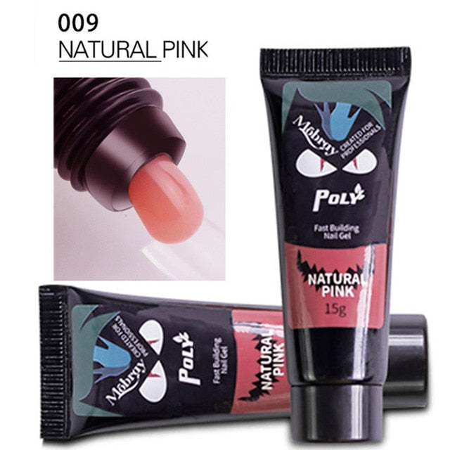 9color 15ml Poly Soak off Gel UV Acryl Gel Quick Building Finger Extension Nail Gel Camouflage UV LED Hard Builder uv Gel