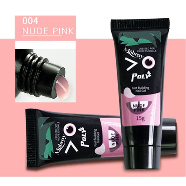 9color 15ml Poly Soak off Gel UV Acryl Gel Quick Building Finger Extension Nail Gel Camouflage UV LED Hard Builder uv Gel
