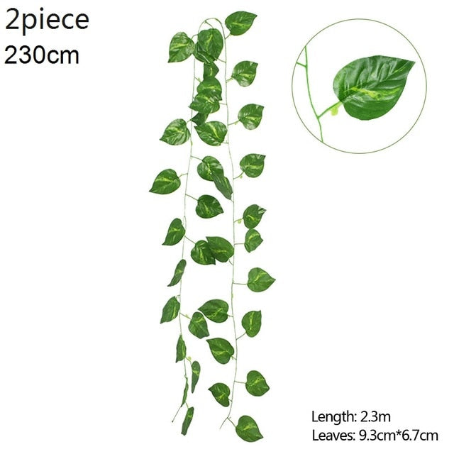 Wisteria Artificial Flower Vine Ivy Leaf Garland Silk Rose Flowers Rattan String Vine Wedding Arch Flower Home Garden Decoration