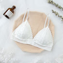 Women Lace Bra No Steel Ring Beauty Back Wrapped Chest Comfortable Daisy Brassiere Stretch Triangle Cup Padded Underwear 1/2Pcs