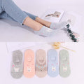 5 Pairs Lot Cotton Women Socks Female Casual Boat 3D Pack Cartoon Harajuku Unicron Cat Cute Invisiable Funny Girl Ankle Sock Set