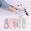 5 Pairs Lot Cotton Women Socks Female Casual Boat 3D Pack Cartoon Harajuku Unicron Cat Cute Invisiable Funny Girl Ankle Sock Set