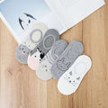 5 Pairs Lot Cotton Women Socks Female Casual Boat 3D Pack Cartoon Harajuku Unicron Cat Cute Invisiable Funny Girl Ankle Sock Set