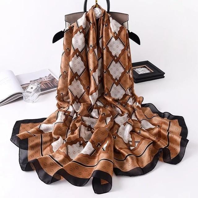 2020 luxury brand women scarf summer silk scarves shawls lady wraps soft pashimina female Echarpe Designer beach stole bandana