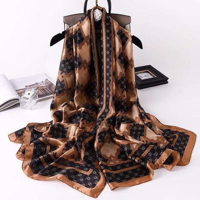 2020 luxury brand women scarf summer silk scarves shawls lady wraps soft pashimina female Echarpe Designer beach stole bandana