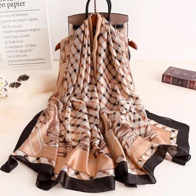 2020 luxury brand women scarf summer silk scarves shawls lady wraps soft pashimina female Echarpe Designer beach stole bandana