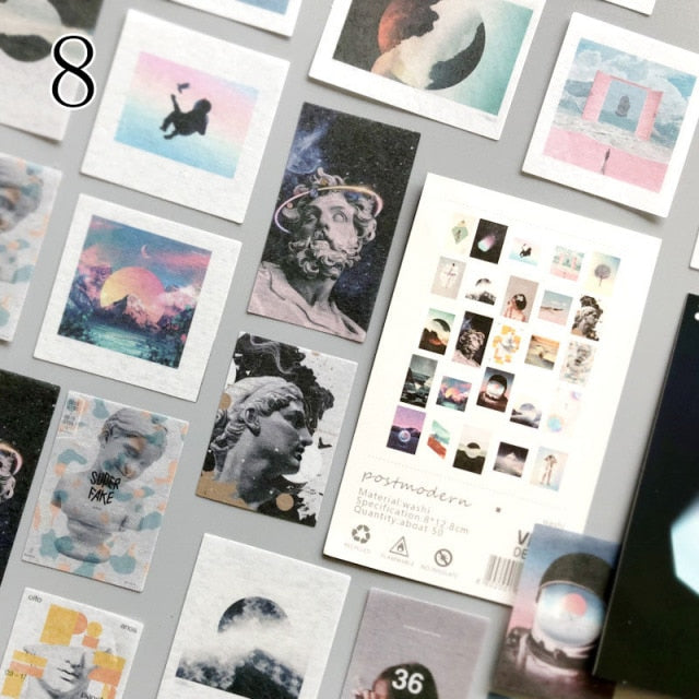 50Pcs/Pack Fog Forest Sticker Diary Decorative Sticker DIY Label Stationery Deco Photograph Album Sticker Flake Scrapbooking