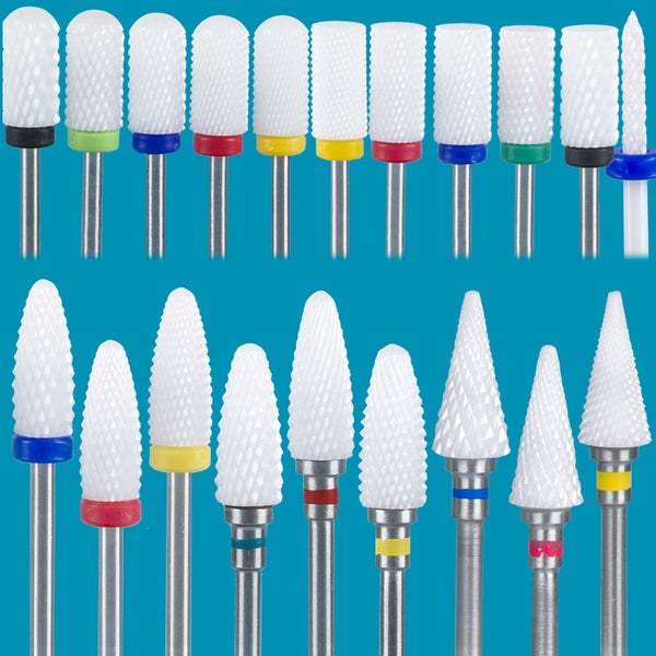 Milling Cutter For Manicure Ceramic Mill Manicure Machine Set Cutter For Pedicure Electric Nail Files Nail Drill Bit Feecy