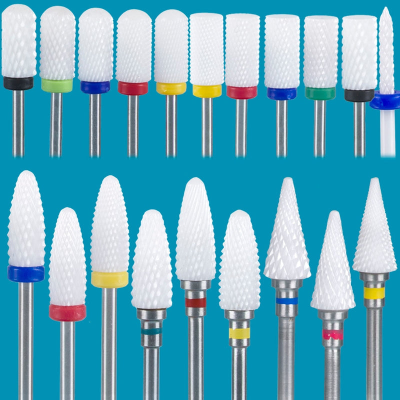 Milling Cutter For Manicure Ceramic Mill Manicure Machine Set Cutter For Pedicure Electric Nail Files Nail Drill Bit Feecy