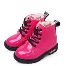 New Children Shoes Boots for Children Size 21-37 Martin Boots for Girl PU Leather Waterproof Winter Kids Snow Shoes Girls Boots