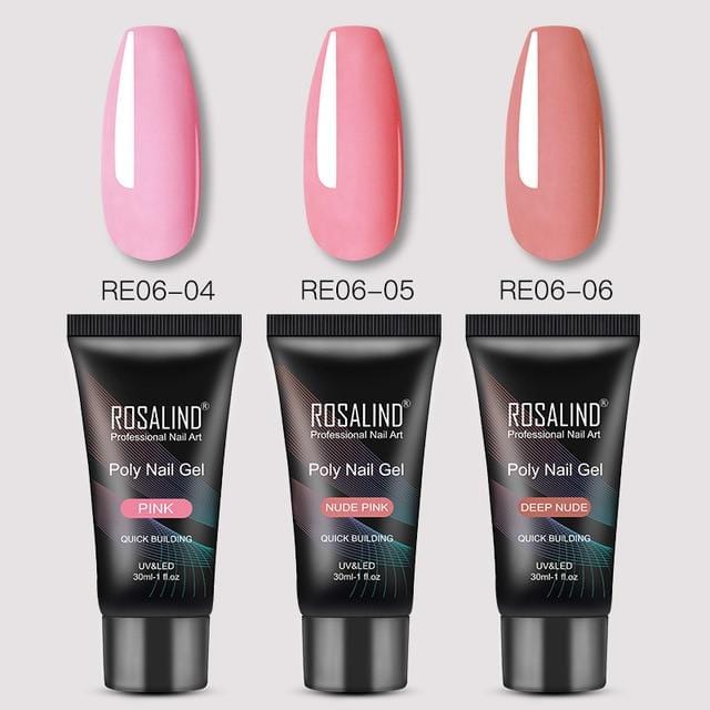 ROSALIND Poly Nail Gel Extension Nail Kit All For Manicure Gel Set Acrylic Solution Water Builder Gel Polish For Nail Art Design