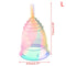 1PCS Colorful Women Cup Medical Grade Silicone Menstrual Cup Feminine Hygiene menstrual Lady Cup Health Care Period Cup