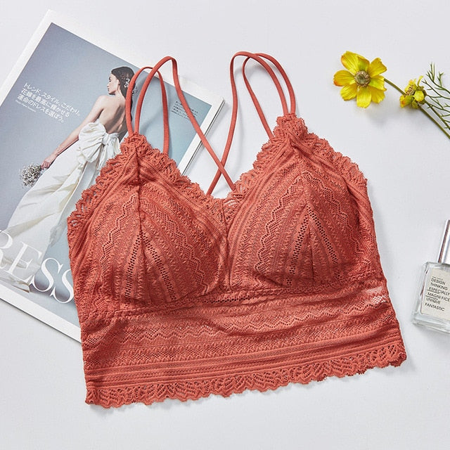 New Sexy Seamless Lace Bralette Womens Bra Tops Summer Lingerie Bra Camisole Girls Breathable Tube Top