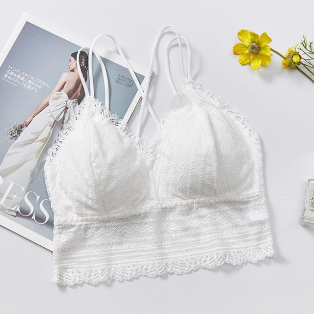 New Sexy Seamless Lace Bralette Womens Bra Tops Summer Lingerie Bra Camisole Girls Breathable Tube Top