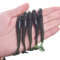 5Pcs Swing Impact Ring Shad Fishing Lure Soft 75mm 3.2g Jigging Swimbait Wobblers Shrimp Smell salt Artificial Silicone Baits