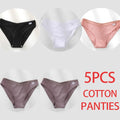 5PCS/Set Women Panties Cotton Underwear Female Panties Solid Color Underpants Sexy Lingerie Pantys for Woman Briefs Intimates