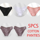 5PCS/Set Women Panties Cotton Underwear Female Panties Solid Color Underpants Sexy Lingerie Pantys for Woman Briefs Intimates