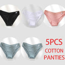 5PCS/Set Women Panties Cotton Underwear Female Panties Solid Color Underpants Sexy Lingerie Pantys for Woman Briefs Intimates