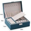 WE New High Capacity Leather Jewelry Box Travel Jewelry Organizer Multifunction Necklace Earring Ring Storage Box Women Gifts