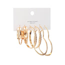 6 Pairs/set 2020 New Fashion Round Circle Hoop Earrings Set For Women Girl Punk Style Brincos Round Earrings Party Jewelry Gift