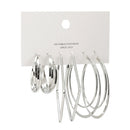 6 Pairs/set 2020 New Fashion Round Circle Hoop Earrings Set For Women Girl Punk Style Brincos Round Earrings Party Jewelry Gift