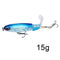 1 Pcs 10cm/14cm Topwater Fishing Lure Whopper Popper Artificial Bait Hard Plopper Soft Rotating Tail Fishing Tackle Fishing Bait